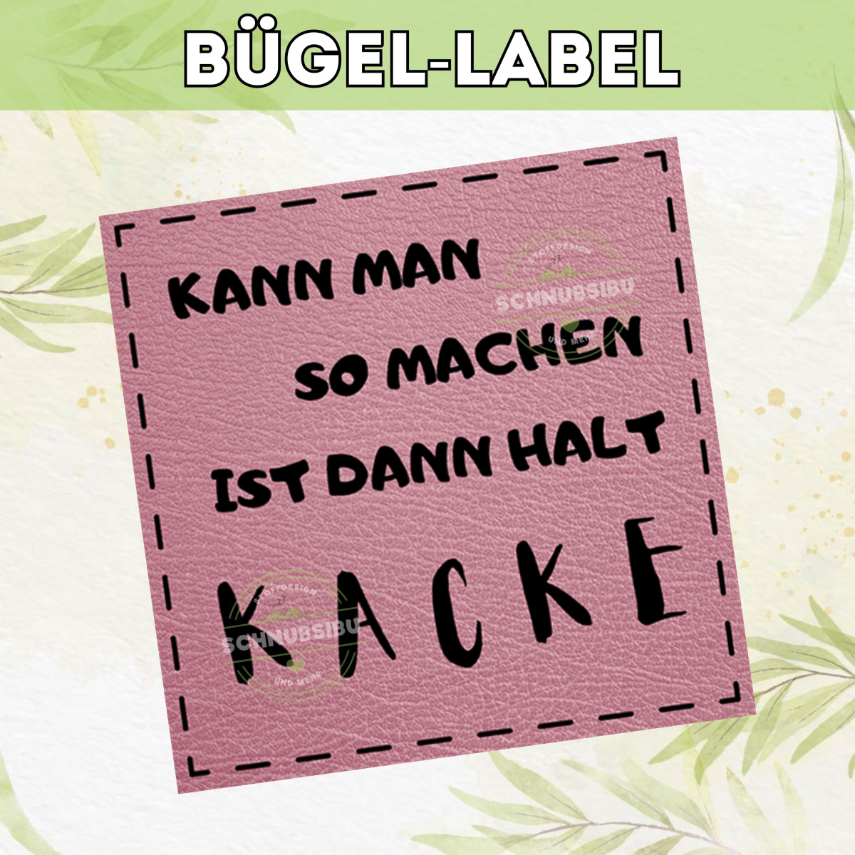Bügel-Label Kann man so machen